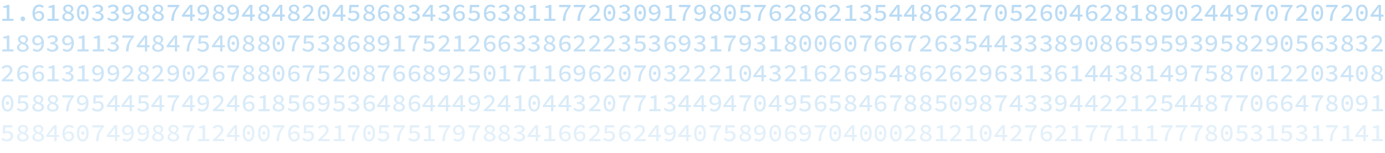 Digits of the golden ratio (decorative banner)