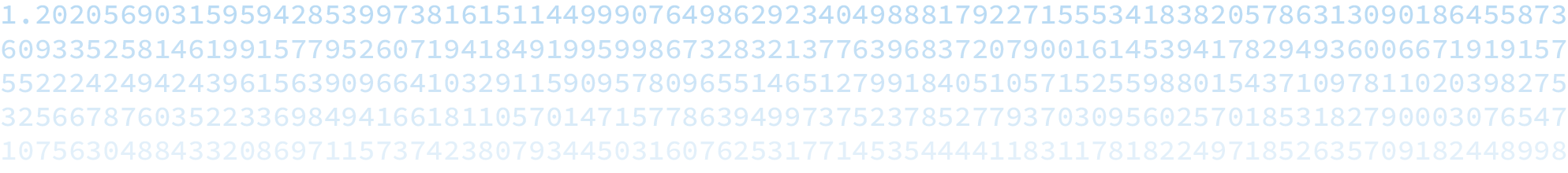 Digits of Apery’s constant (decorative banner)